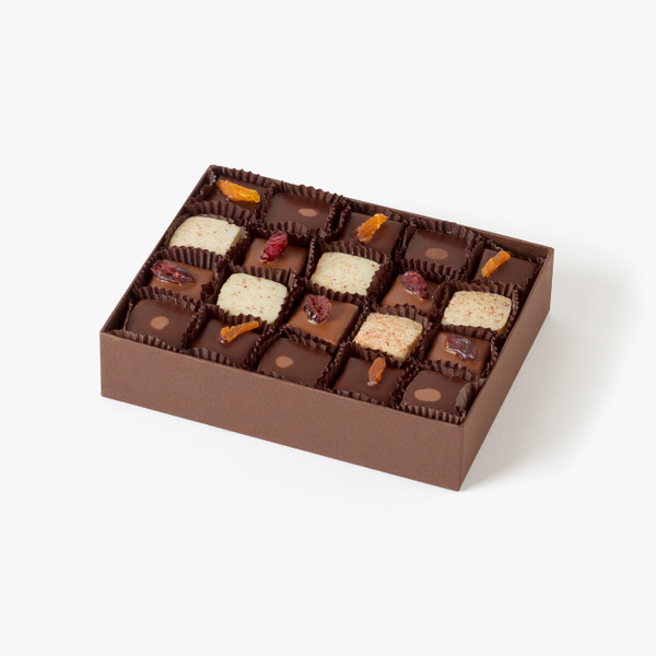 Chocolate Gift Box. French-style pâtes de fruits made with real fruits, enrobed in gourmet chocolate. 